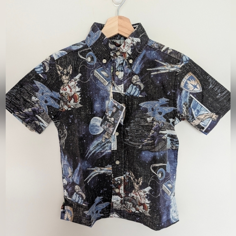 Reyn Spooner Marvel Shirt Boys Sz Small Guardians Of The Galaxy Comic Hero